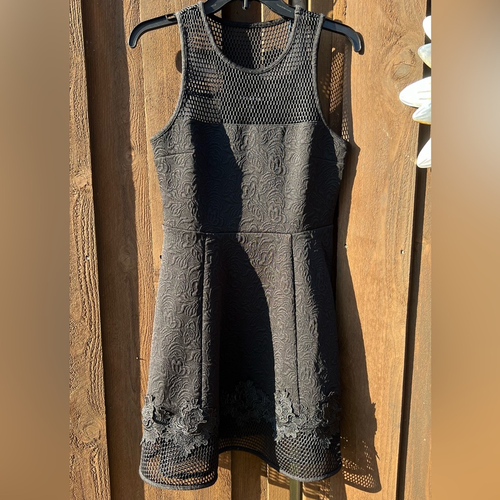 Express Fit & Flare Black Dress